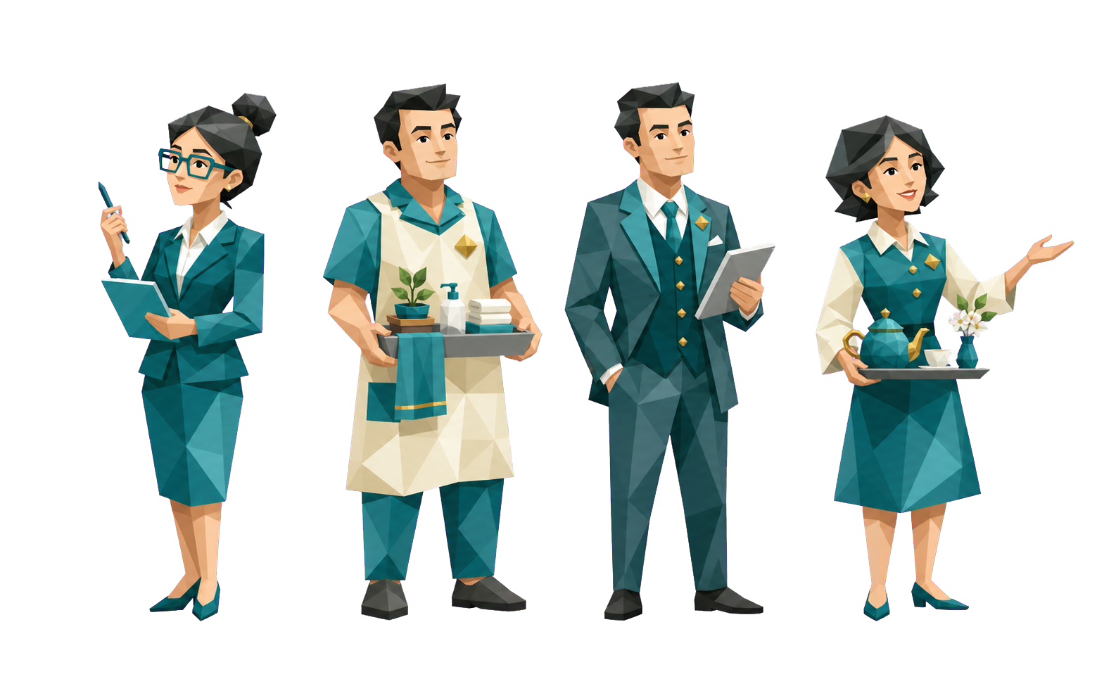 低多边形风格的守护者 MBTI 人格组群像